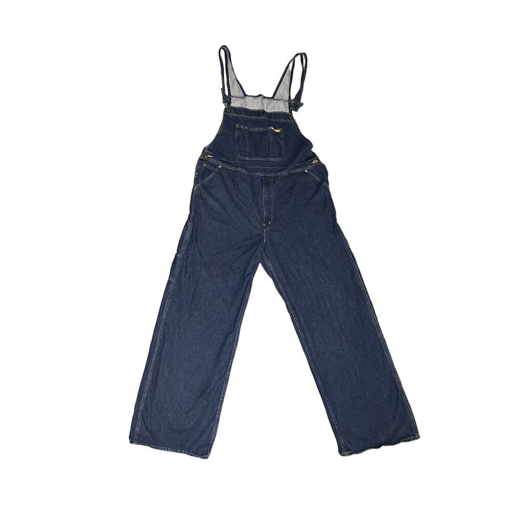 44x33 90s 2XL Prison Blues Overalls Jumpsuit Uniform Denim Blue USA Y2k Jean Vtg